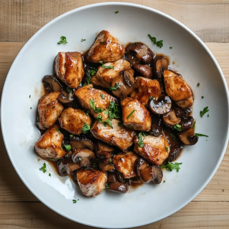 One-Pan Diced Chicken and Mushrooms