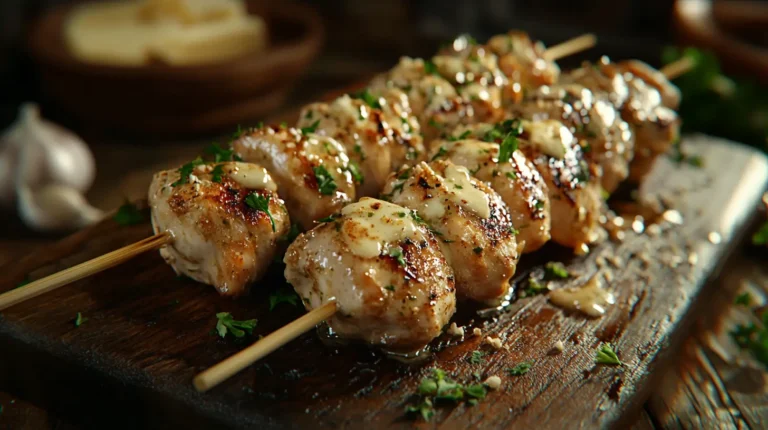 Garlic Parmesan Chicken Skewers
