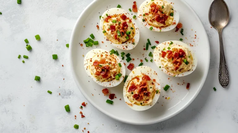 Deviled Eggs with Bacon & Chives