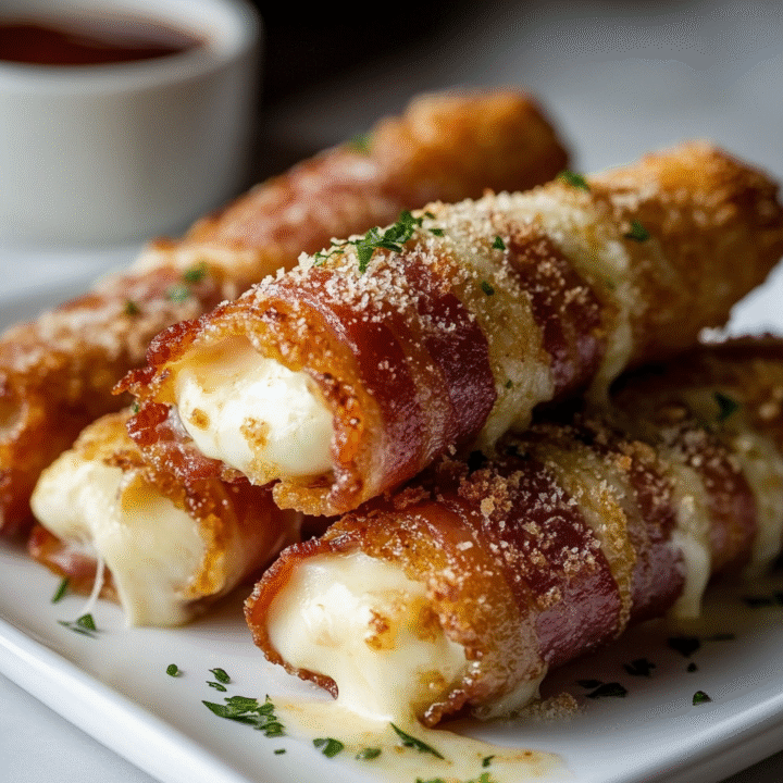 Easy Bacon Wrapped Cheese Sticks