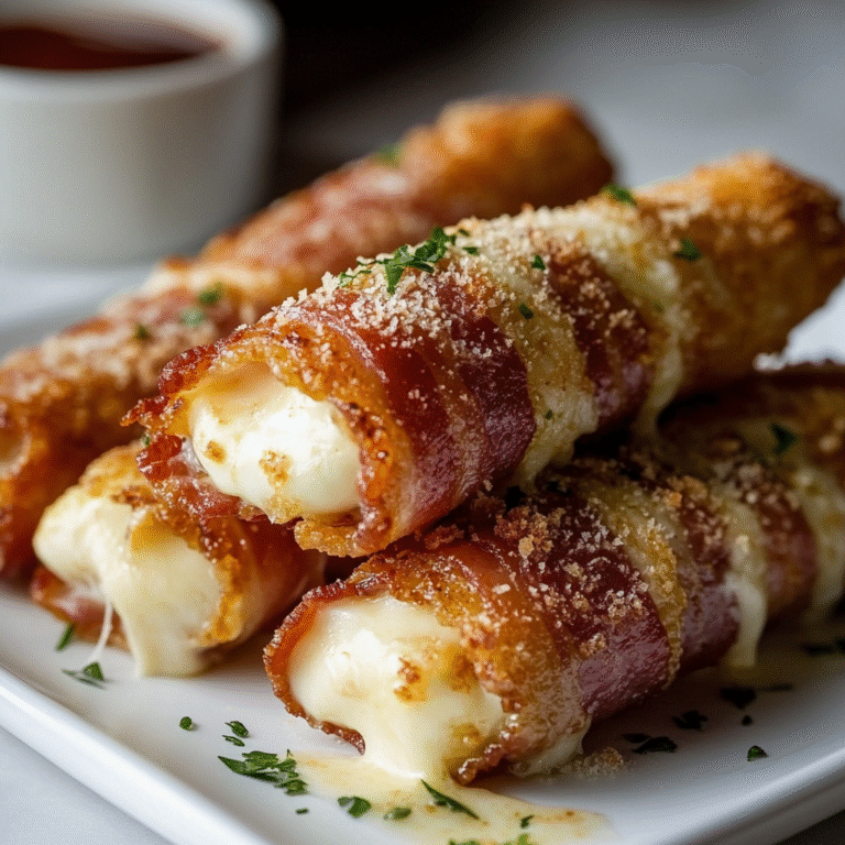 Easy Bacon Wrapped Cheese Sticks