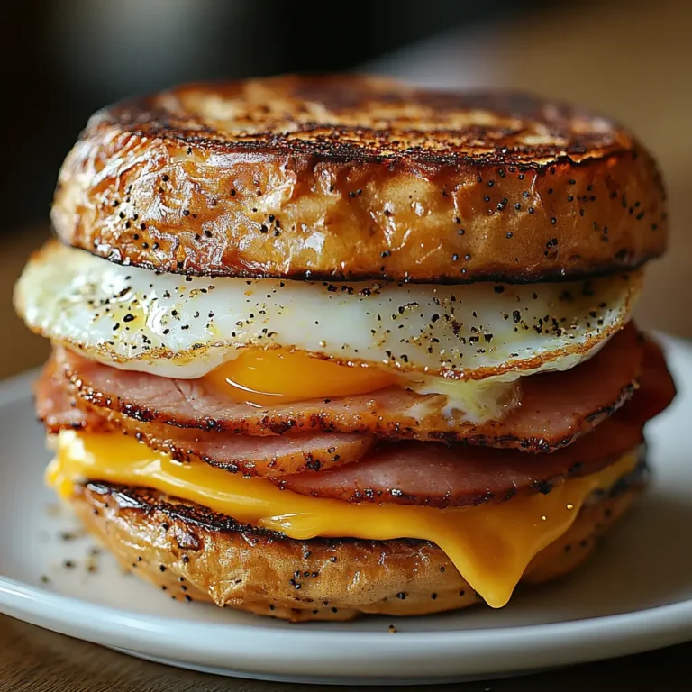 EGG AND HAM BREAKFAST SANDWICH
