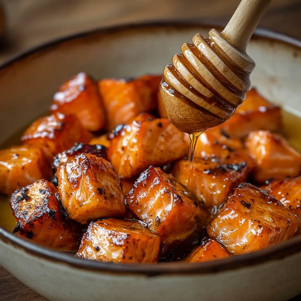 Crispy Hot Honey Salmon Bites