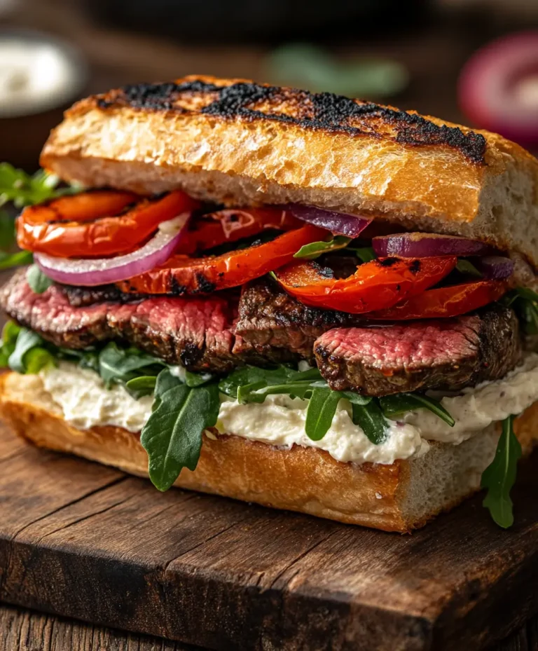 Steak Sandwich with Whipped Feta