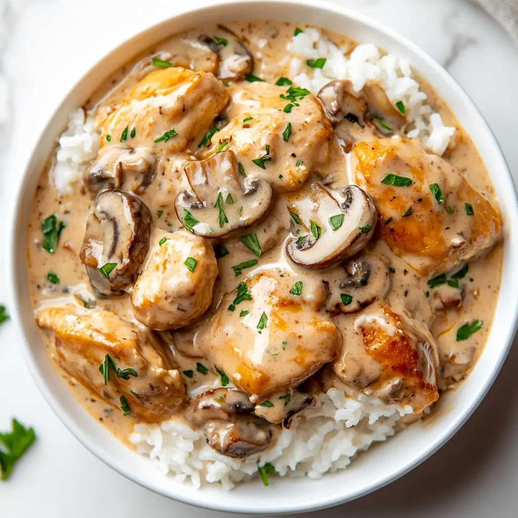 Cream of Mushroom Rice and Chicken