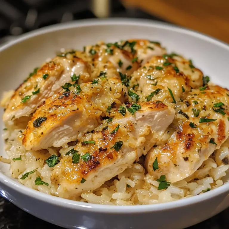 Chicken Scampi with Garlic Parmesan Rice