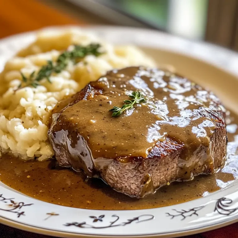 Round Steak with Brown Gravy