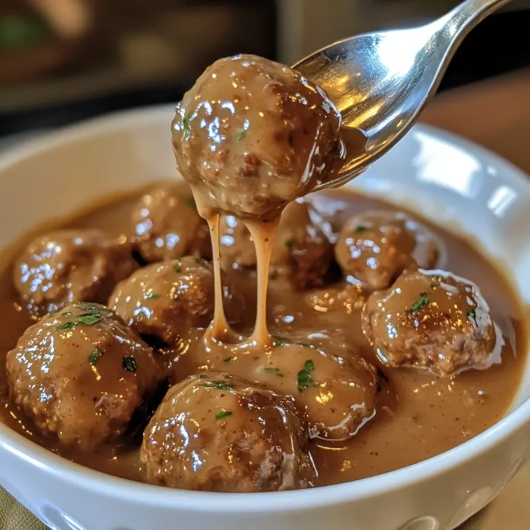 Crockpot Meatballs with Gravy
