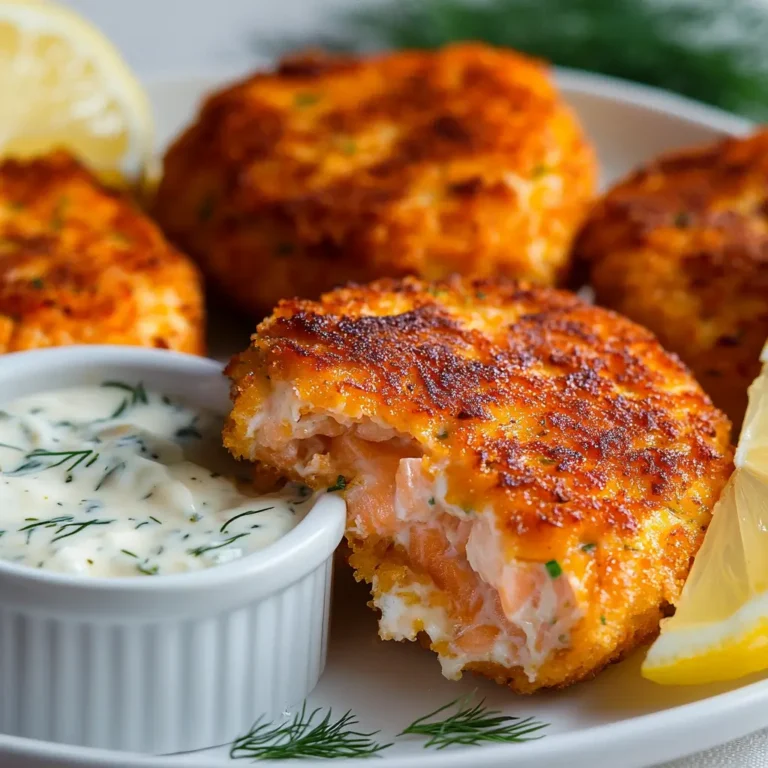 Salmon Patties with Creamy Lemon