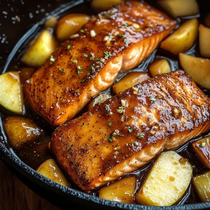 Bourbon Peach Roasted Salmon