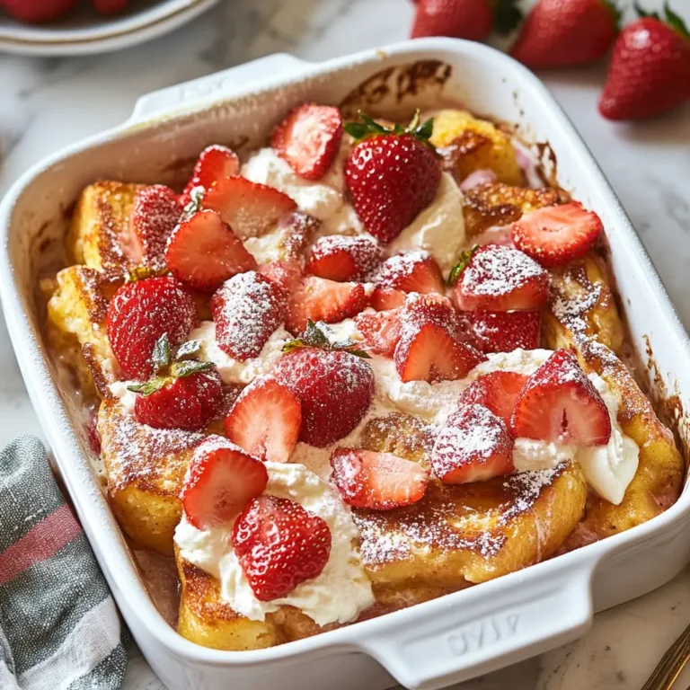 Strawberry Cream Cheese French Toast Bake