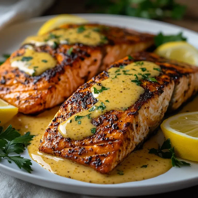 Easy Blackened Salmon with Creamy Dijon Sauce