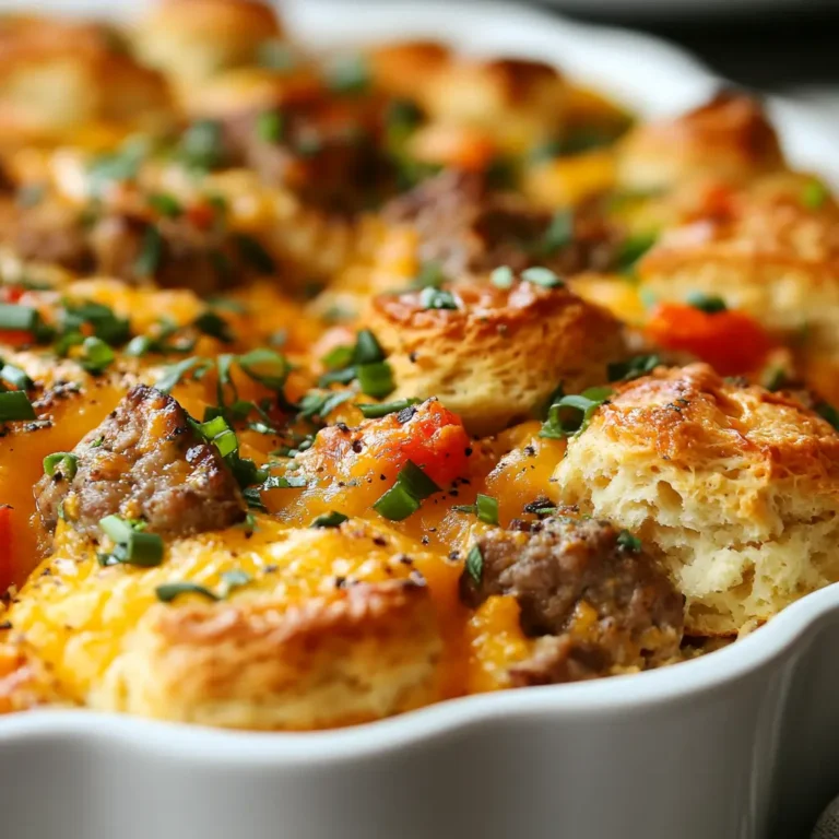 Breakfast Casserole with Biscuits