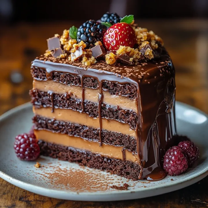 Chocolate Caramel Toffee Crunch Cake