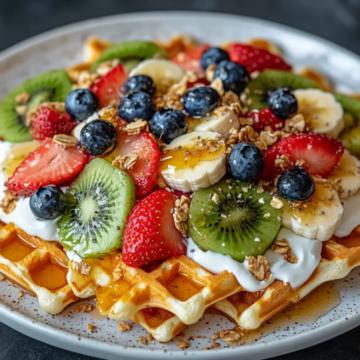 Fruity Breakfast Waffle Nachos
