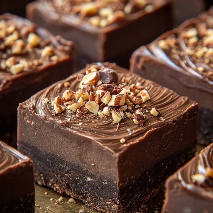 Chocolate Hazelnut Swirl Fudge