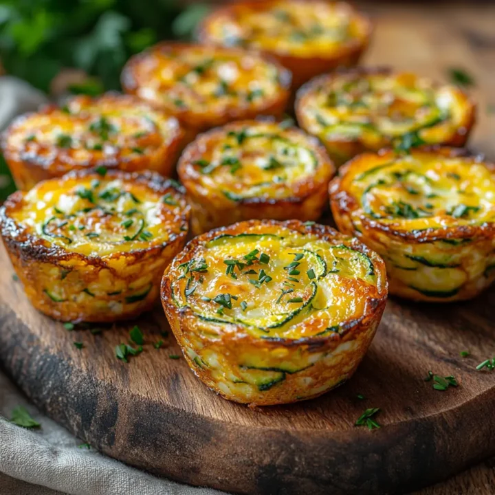 Zucchini Egg Muffins with Cheddar
