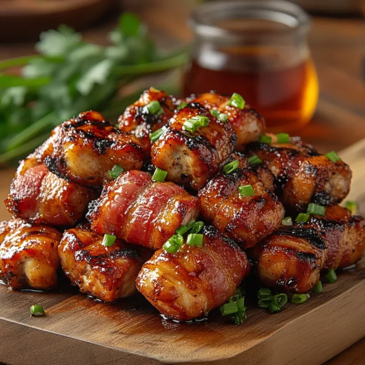 Maple Glazed Bacon Chicken Bites