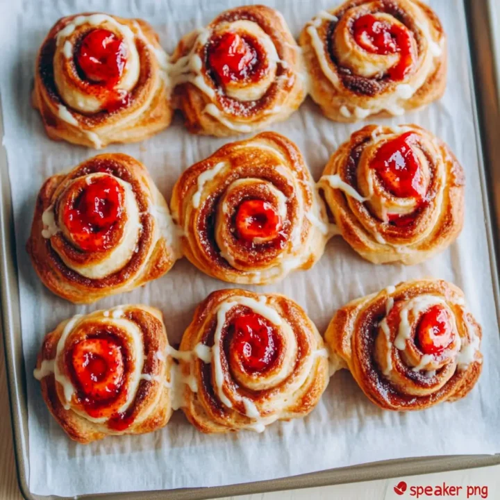 Strawberry Cheesecake Cinnamon Rolls