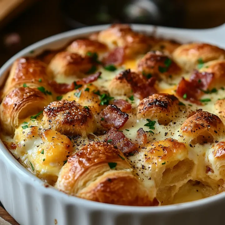 Croissant Breakfast Casserole