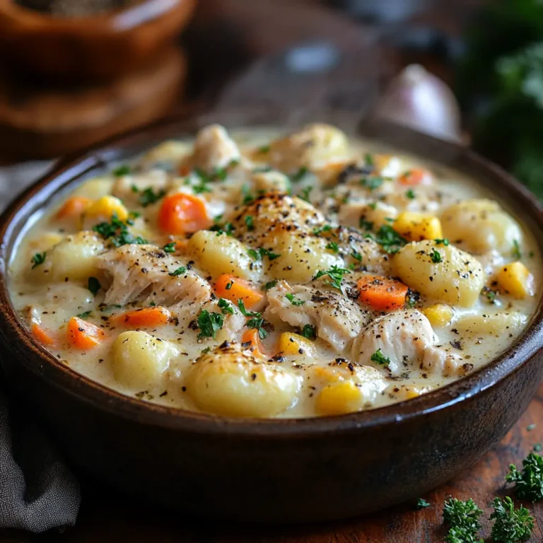 One Pot Gnocchi Chicken Pot Pie