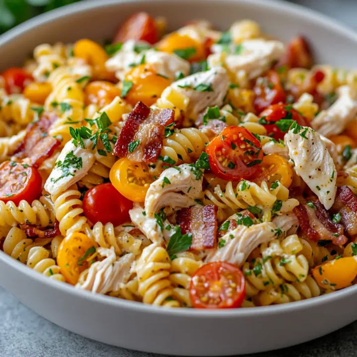 Chicken Bacon Ranch Pasta Salad