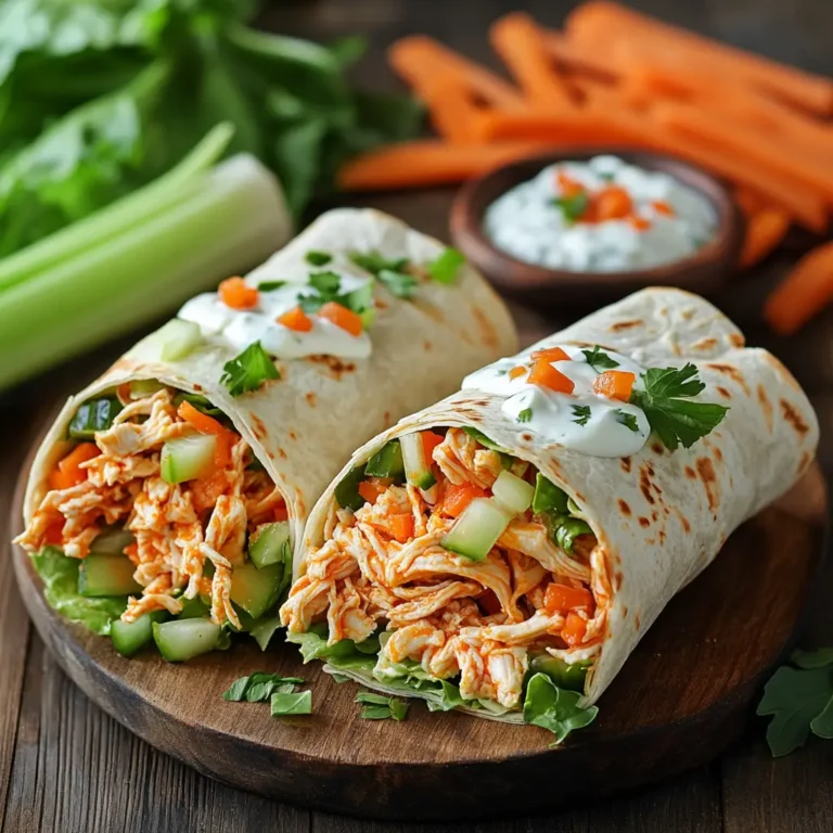 Buffalo Chicken Salad Wraps