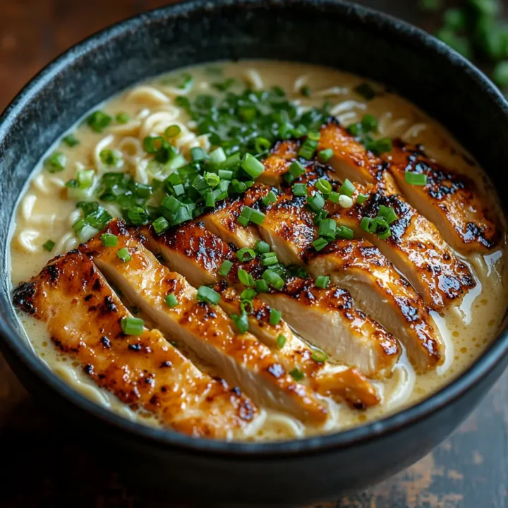 Fiery Chicken Ramen with Creamy Garlic Sauce