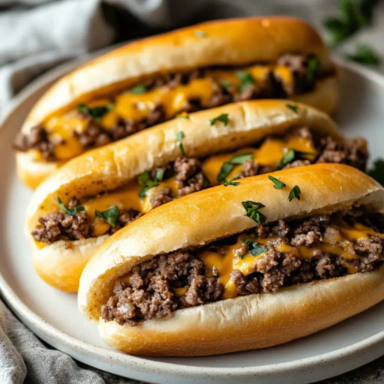 Cheesy Hot Beef Sandwich