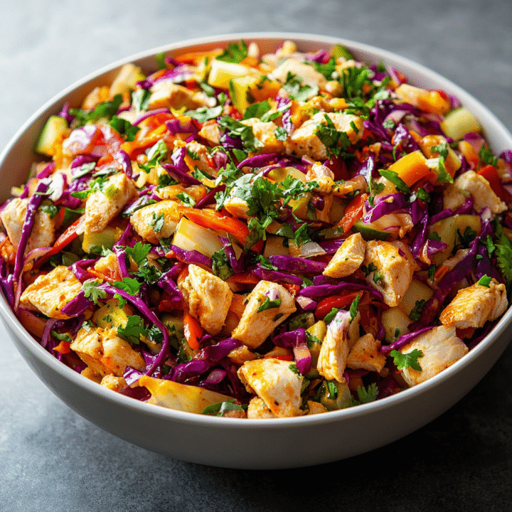 Thai Chicken Salad with Peanut Dressing