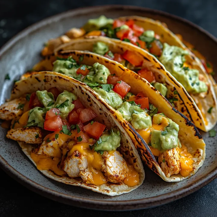 Slow Cooker Qeso Chicken Tacos