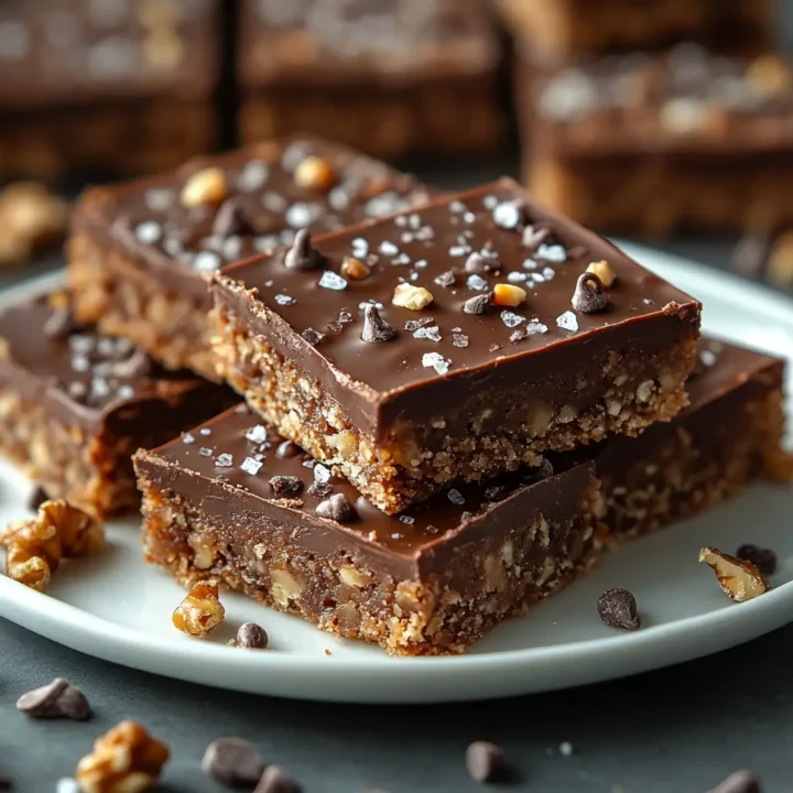 Salted Chocolate Walnut Toffee Bars