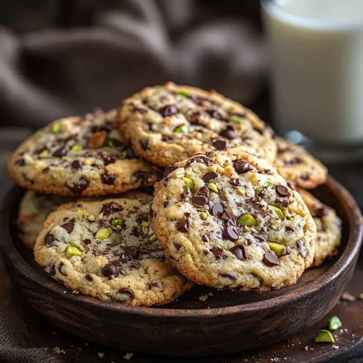 Pistachio Cream Chocolate Chip Cookies