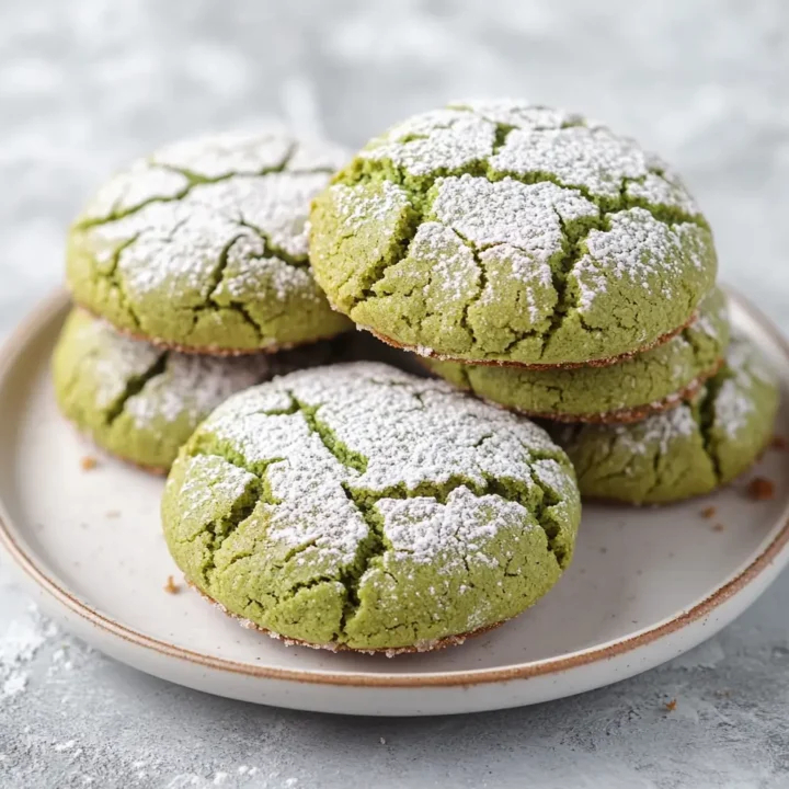 Matcha Crinkle Cookies