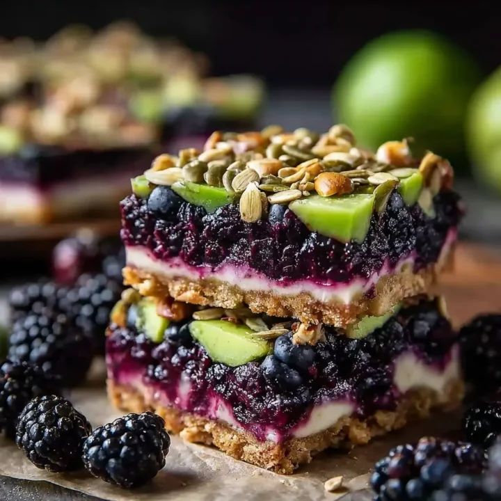 Blackberry Pistachio Dream Bars