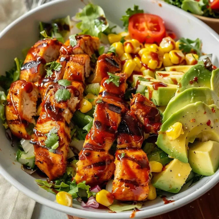 BBQ Chicken Skewer Salad