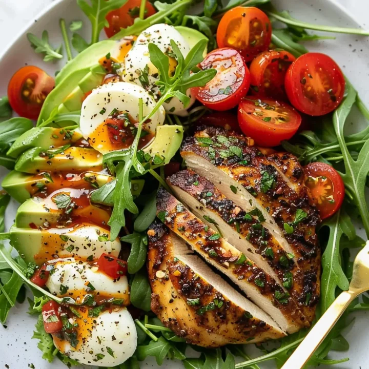 Chicken Avocado Caprese Salad