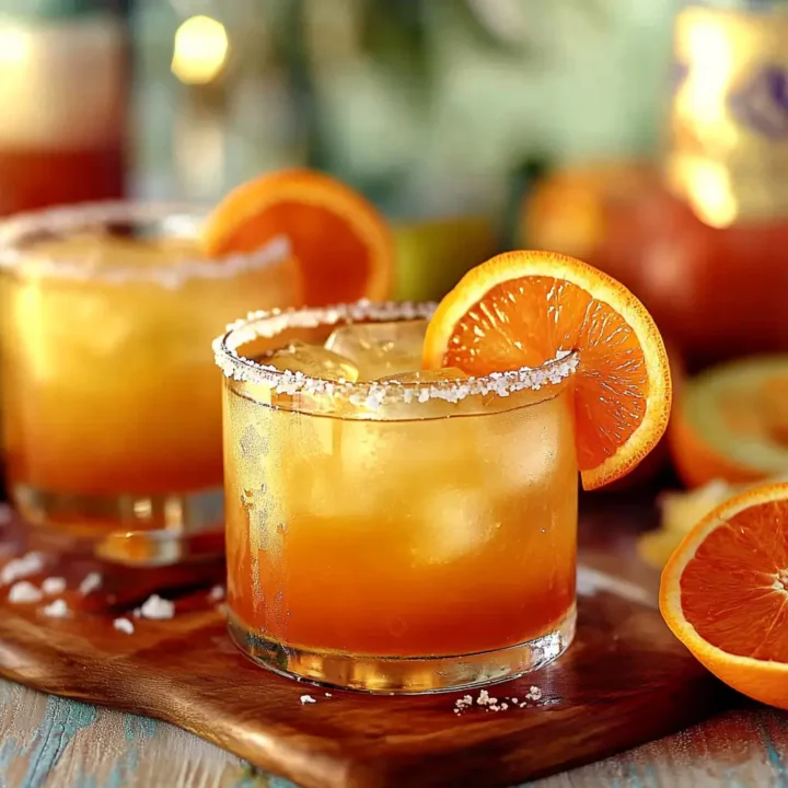 Tequila Sunrise Margarita Cocktail