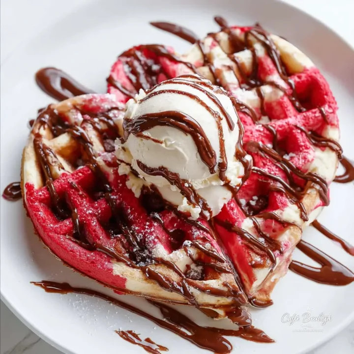 Red Velvet Marble Waffles