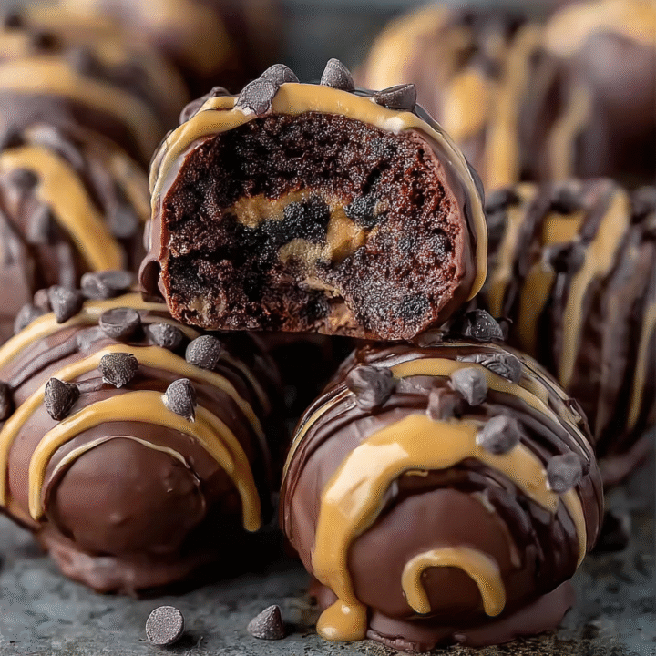 Chocolate Chip Cookie Dough Brownie Bombs