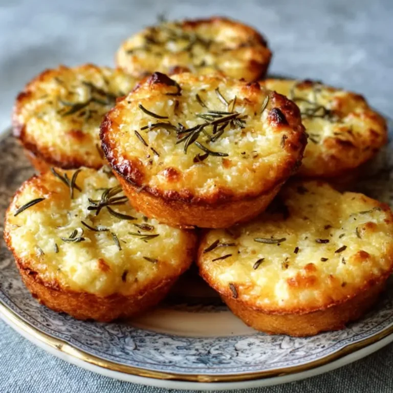 Golden Crust Garlic Rosemary Focaccia Muffins