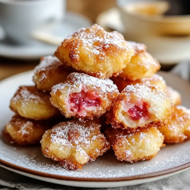 Crispy Rhubarb Fritters with Sweet Glaze