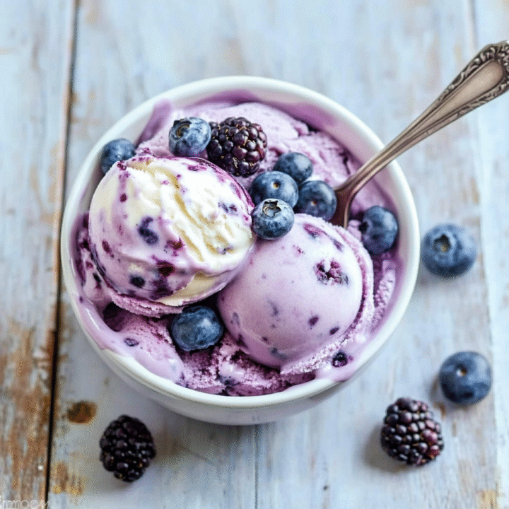 Lemon Blueberry Cheesecake Ice Cream