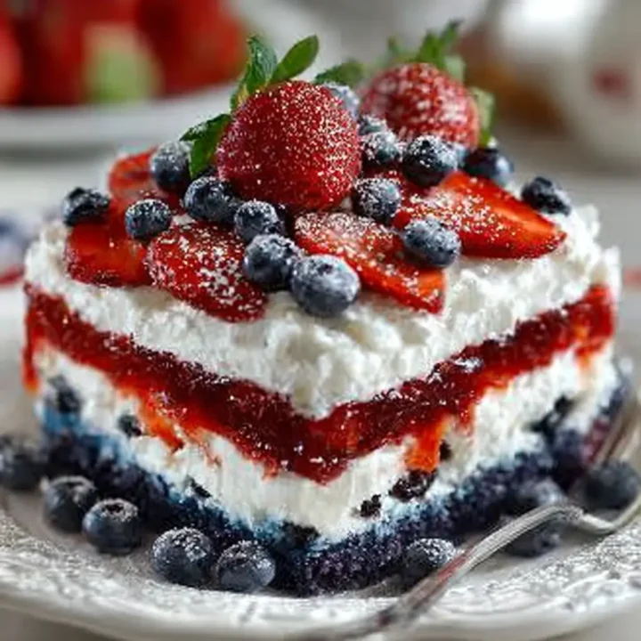 No-Bake Berry Jello Lasagna Recipe