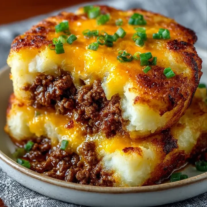 Crispy Mashed Potatoes Stuffed with Cheese & Beef