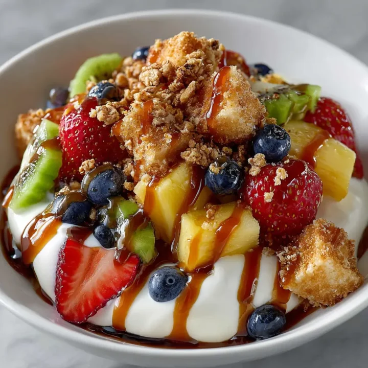 Caramel Crunch Cheesecake Fruit Salad