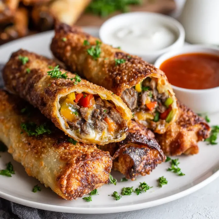 Philly Cheesesteak Egg Rolls