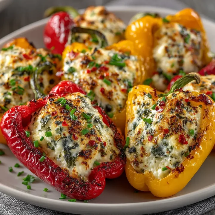 Cottage Cheese-Stuffed Mini Peppers