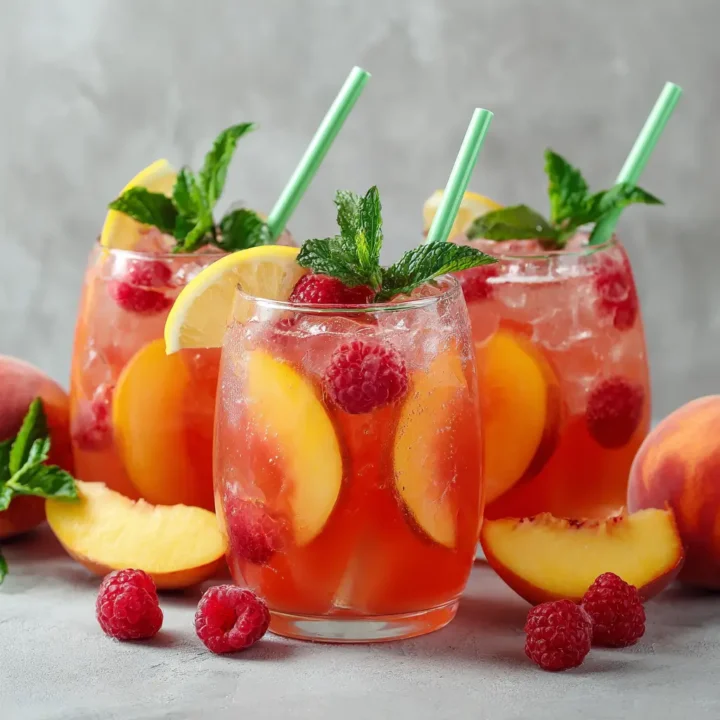 Raspberry Peach Lemonade