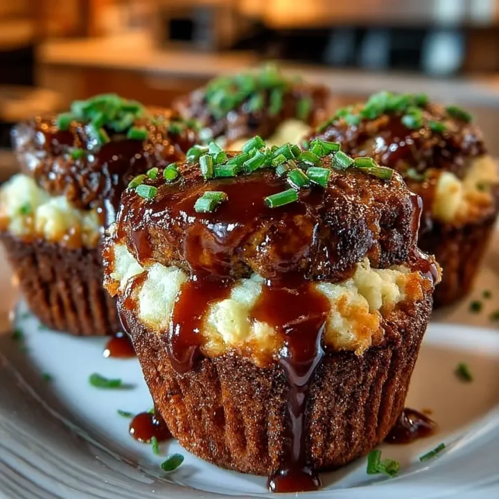 Mini BBQ Bourbon Meatloaf Cups
